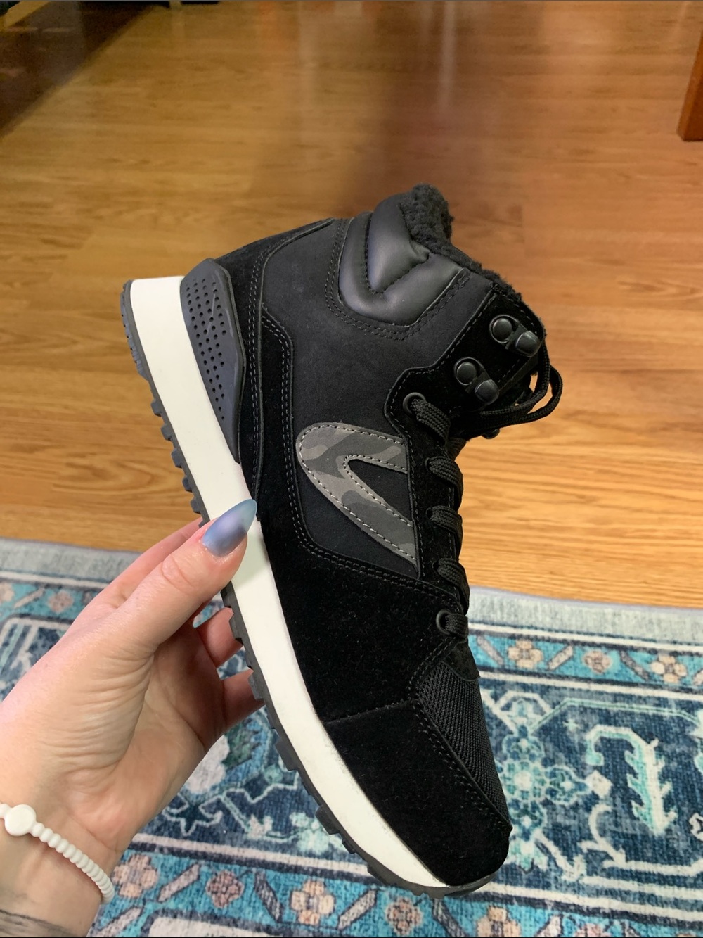 Tretorn new black camo lily 2 lace up hiker sneakers qvc